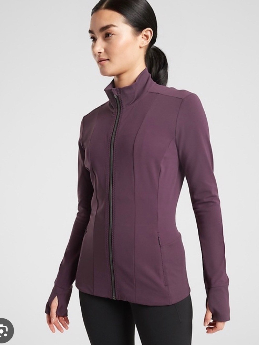 Athleta Plum Full-Zip Salutation Jacket